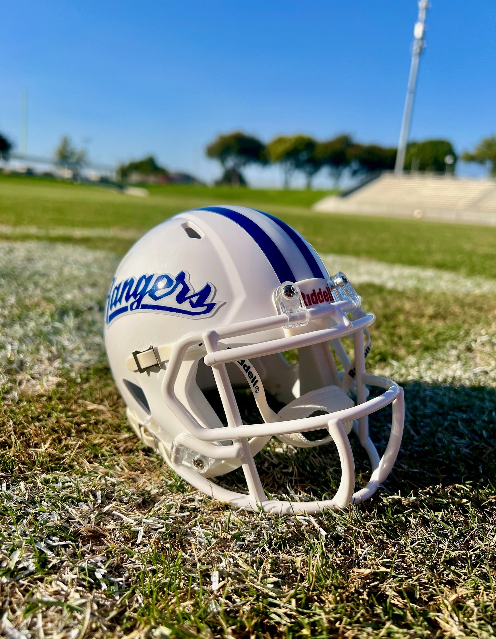 2025 Redwood Rangers White Mini Football Helmet